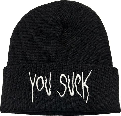 VampireFreaks You Suck Beanie Black, White in Saudi Arabia