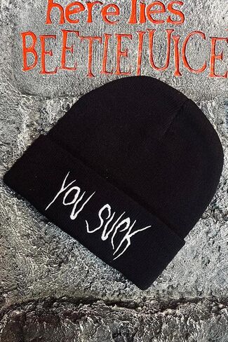 VampireFreaks You Suck Beanie Black, White in Saudi Arabia