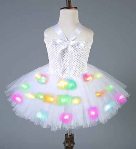 Tutu Dreams Girls Snowman Costume with Scarf and Hat Headband White Tutu Dress Christmas Dress Up Clothes Gifts in Saudi Arabia