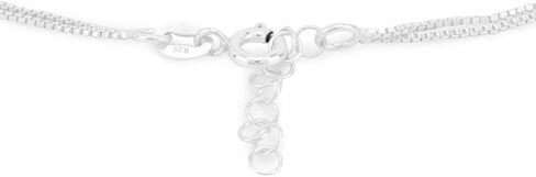Sterling Silver Jewelry - Gold & Silver Plated with 925 Stamp - Two Tone Heart Bracelet - Elegant Handcrafted with Double Layered Chain for Women - 6.5" long + 1" extender in Kuwait