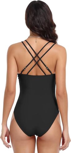 Hilor Women's Underwire One Piece Swimsuits Plunge V Neck Bathing Suits Sexy Cutout Monokini Swimwear in Saudi Arabia