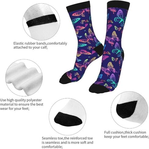 جوارب Jedenkuku Novelty Fun Crew Socks مريحة للرجال والنساء in Kuwait
