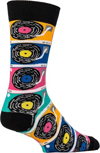 ooohyeah Men's Novelty Crew Socks, Music Lover Music Band Fun Socks, Funny Crazy Cool Socks in Kuwait