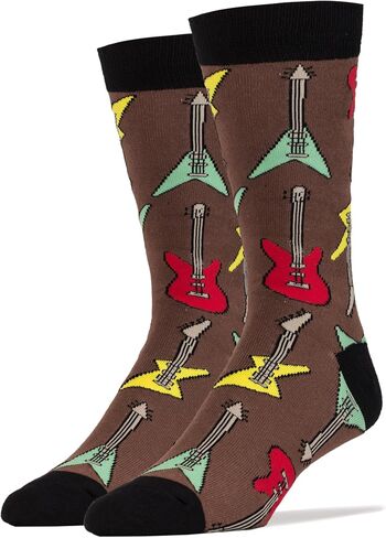ooohyeah Men's Novelty Crew Socks, Music Lover Music Band Fun Socks, Funny Crazy Cool Socks in Kuwait