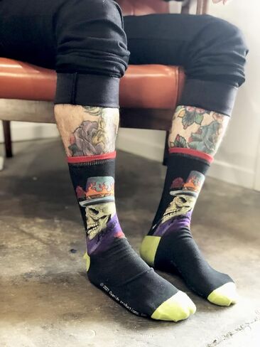 ooohyeah Men's Novelty Crew Socks, Music Lover Music Band Fun Socks, Funny Crazy Cool Socks in Kuwait