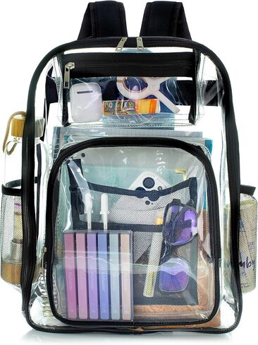 Clear Bag for Women EVA Material Transparent Backpack - Clear Backpack Stadium Approved Adult Bag For Concerts, School, Laptop, Book, Diaper in Saudi Arabia