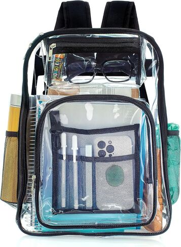 Clear Bag for Women EVA Material Transparent Backpack - Clear Backpack Stadium Approved Adult Bag For Concerts, School, Laptop, Book, Diaper in Saudi Arabia