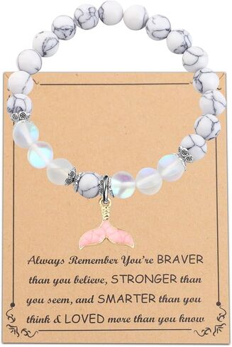FUSTMW Mermaid Tail Bracelet Mermaid Lover Gift Beach Tail Jewelry Whale Dolphin Tail Charm Bracelet Ocean Mermaid Theme Gift in Saudi Arabia