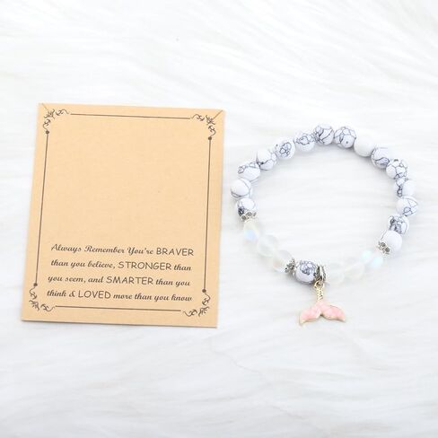 FUSTMW Mermaid Tail Bracelet Mermaid Lover Gift Beach Tail Jewelry Whale Dolphin Tail Charm Bracelet Ocean Mermaid Theme Gift in Saudi Arabia