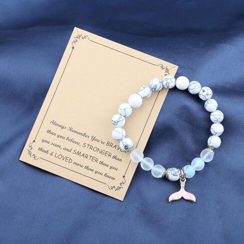 FUSTMW Mermaid Tail Bracelet Mermaid Lover Gift Beach Tail Jewelry Whale Dolphin Tail Charm Bracelet Ocean Mermaid Theme Gift in Saudi Arabia