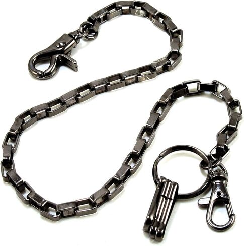 سلسلة محفظة DoubleK Square Strong Biker Key Jean (20 بوصة/30 بوصة) SLV & BLK CS21MLT in Saudi Arabia