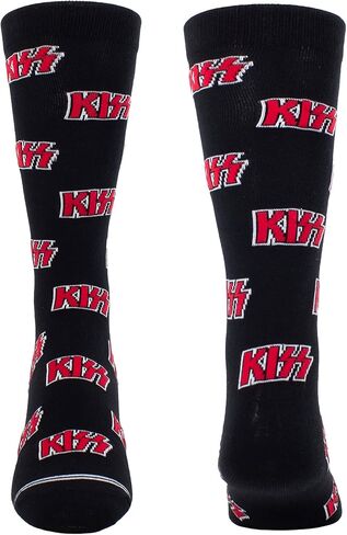 جوارب PERRI'S - جوارب KISS® Short Crew، جوارب مبتكرة لفرقة الروك مرخصة رسميًا، جوارب مرحة مبطنة ممتازة للرجال والنساء in Kuwait