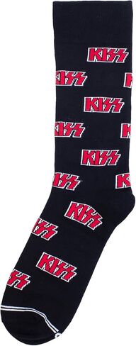 جوارب PERRI'S - جوارب KISS® Short Crew، جوارب مبتكرة لفرقة الروك مرخصة رسميًا، جوارب مرحة مبطنة ممتازة للرجال والنساء in Kuwait