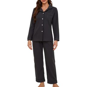 U2SKIIN Womens Button Up Pajama Sets Soft Long Sleeve Pajamas for Women Warm Flannel Knit Lounge Sets