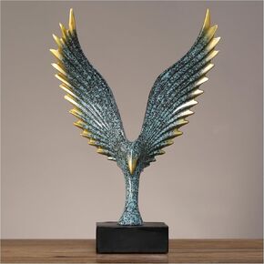 ARTFILIF تنشر أجنحتها الحلي النسر تمثال مكتب مكتب الديكور الحرف غرفة المعيشة التماثيل افتتاح هدية (الذهب)