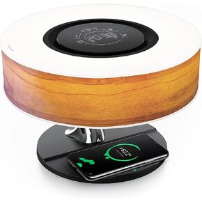 AMPULLA Tree of Aura Smart Bedside Lamp Table Lamp with Wireless Charge and Bluetooth Speaker Dimmable Nightstand Lamp for Bedroom