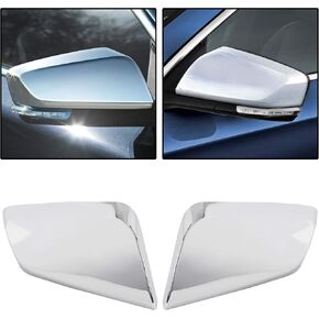 ECOTRIC Pair Mirror Covers Compatible with 2014-2020 Chevy Impala Overlays Trims Shells Chrome 2PCS