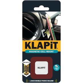 KLAPiT CELLMOUNT Magnetic Phone Holder - Ultra-Compact 1x1 Inch, Versatile Mount for Cars, Desks, Home & Office - High-Temperature Resistant, Universal Compatibility, No AC Vent Damage (Black)