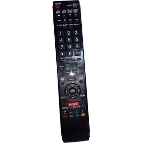 Replaced Remote Control Compatible for Sharp LC-60LE755U LC-60LE640U LC-46LE832U LC60LE820 LC-46LE835 LC-40LE830U AQUOS LED LCD HD TV with Netflix 3D Button