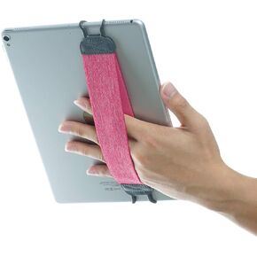 TFY Hand Strap Holder for Tablets, iPad, & e-Readers - 11-inch iPad Pro, iPad 9th Gen, iPad mini 6, iPad Air 5, Galaxy Tab & Note - Google Nexus - Asus Transformer Book and More -Rose red