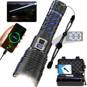 Karrong UV Flashlight Rechargeable, Black Light Flashlights, 2000lm Pocket-Sized LED Torch with Clip, Water Resistant, 7 Modes for Pet Clothing Detection/Emergency/Camping 2pack