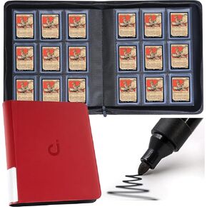 D DACCKIT Top Loader Binder, Holds 288 Cards - 9 Pocket Top Loader Binder for 3" x 4" Rigid Card Holders for Trading Cards or Sports Cards - Model C，Light Purple in Kuwait