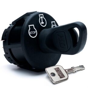 HD Switch AM133596 Starter Ignition Key Switch & Protective Umbrella Key fits John Deere X300 X304 X320 X324 X340 X500 X520 X534 X540 X710 X730 X734 X738 X739 X750 X754 X758 X940 X948 X949 X950R
