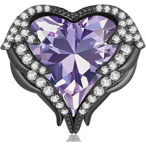 Brooches for Women Purple Heart Crystal - Austrian Rhinestone Scarf Brooch Pin Jewelry - Ladies Wedding Bouquet Broach for Birthday, Christmas, Anniversary
