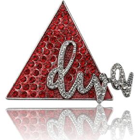 CENWA Red and White Sorority Jewelry Diva Soror Brooch Pin Gift Greek Sorority Gift