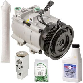 AC Compressor & A/C Kit For Hyundai Santa Fe 2.7L V6 2001 2002 2003 2004 2005 2006 - BuyAutoParts 60-80292RK New