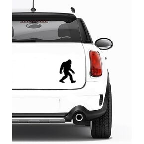 Bigfoot Decal Car Bumper Truck Snowmobiles SUV Yeti Sasquatch Sticker Vinyl Off Road (5.5 X 4 inches (Black) Glossy Vinyl
