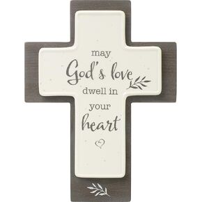 Precious Moments May God's Love Dwell in Your Heart Cross 191493, One Size, Multi