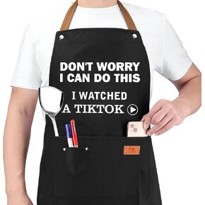 Gifts for Boyfriend, Fathers Day Husband Gifts from Wife, Birthday Gifts, Valentines Day Gifts for Him, Naughty Gifts for Men, Anniversary Mens Funny Gifts Gag Gifts - Kitchen Chef Apron with Pockets