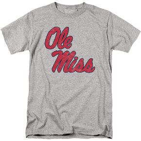 University of Mississippi Official Distressed Primary Unisex Adult T Shirt