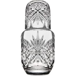 Godinger Bedside Night Carafe - Cup and Bottle to Keep Next To Your Bed for a Handy Midnight Drink, 16oz