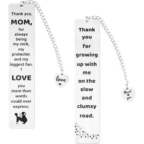 Bookmark Gifts for Mom, Thank You Mom Gift from Daughter Son, Mother Birthday Bookmark Present, Mommy Mothers Day Thanksgiving Gifts Christmas Gifts