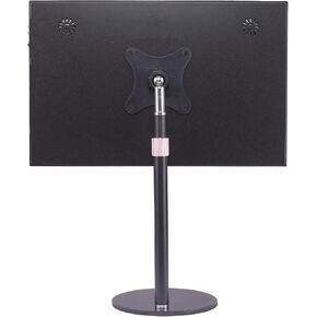 Portable Monitor Stand with VESA Mount 3inch Bracket Tilt Ball Joint Telescopic Pole and Metal Disk Base Portable Monitor Mount with 75mm VESA Mount FL12B