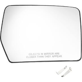 X AUTOHAUX Passenger Right Side Mirror Glass Car Rearview Mirror Glass Power Heated Exterior Mirror Replacement for Ford F-150 2004-2014 4L3Z-17K707-DA