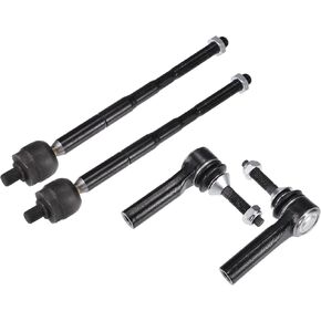 X AUTOHAUX 4pcs Front Inner Outer Tie Rod Ends Kit Suspension Steering Tie Rod End for Ford Flex for Ford Taurus for Lincoln MKS Drag Link