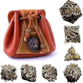 JOYLORD Hollow Metal DND Dice Set - Dragon Head Design for Dungeons &Dragons- Metal Dice Set with Unique Numbers,Unforgettable Dungeons and Dragons Gifts