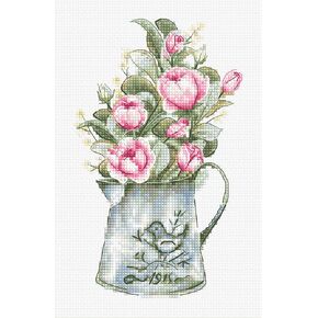 Cross Stitch Kit Luca-S - Bouquet with Roses, B7006
