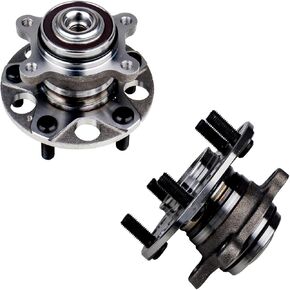 KUSATEC 512257 2PCS Rear Wheel Hub and Bearing Assembly Compatible with Honda Civic DX/GX/LX 2006 2007 2008 2009 2010, 5 Lug w/ABS