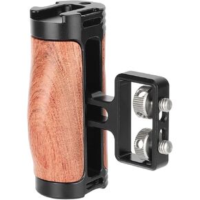 CAMVATE Wood Side Handle Grip with Dual 1/4"-20 Screw Mount - 3516