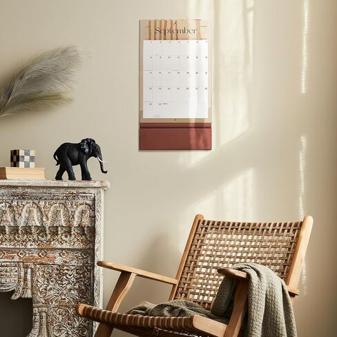تقويم حائط Cabbrix 2024-2025 مع جيب، تقويم حائط بوهو 2024-2025 من الآن إلى يوليو 2025، 25.5 بوصة × 14.2 بوصة، تقويم حائط شهري كبير للبقالة أو قائمة التسوق، التنظيم والتخطيط in Kuwait