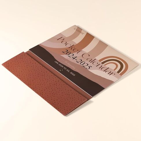 تقويم حائط Cabbrix 2024-2025 مع جيب، تقويم حائط بوهو 2024-2025 من الآن إلى يوليو 2025، 25.5 بوصة × 14.2 بوصة، تقويم حائط شهري كبير للبقالة أو قائمة التسوق، التنظيم والتخطيط in Kuwait