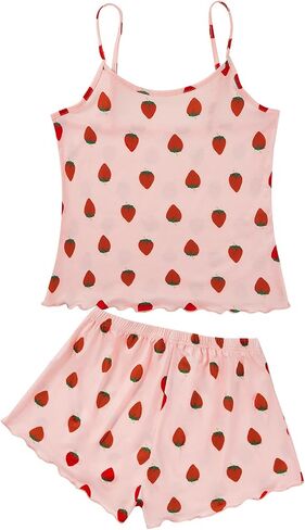 American Trends Sexy Pajama Set for Women Cute Pajama Sets for Women Summer Pj Set Cami Top and Shorts Sleep Set Sleepwear in Saudi Arabia