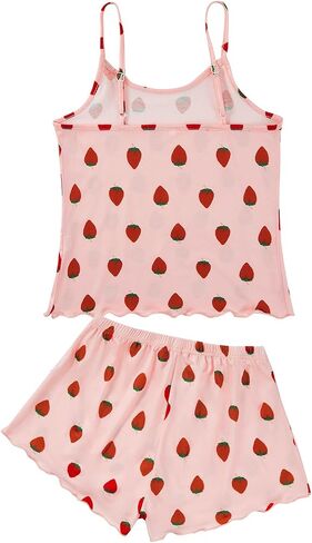 American Trends Sexy Pajama Set for Women Cute Pajama Sets for Women Summer Pj Set Cami Top and Shorts Sleep Set Sleepwear in Saudi Arabia