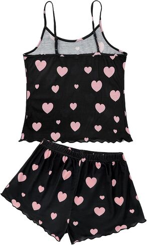 American Trends Sexy Pajama Set for Women Cute Pajama Sets for Women Summer Pj Set Cami Top and Shorts Sleep Set Sleepwear in Saudi Arabia
