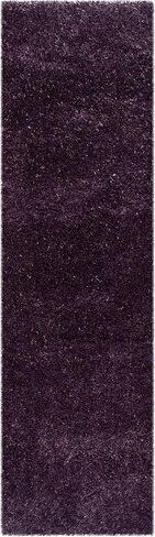 سجادة SAFAVIEH Charlotte Shag Collection - 2'3" x 8'، لافندر، غير قابلة للتساقط وسهلة العناية، سميكة 2 بوصة مثالية للمناطق ذات الحركة العالية في غرفة المعيشة وغرفة النوم (SGC720L) in Saudi Arabia