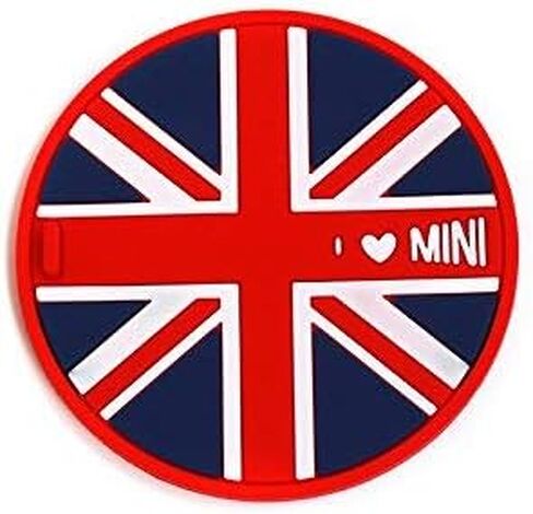 1 Peace of Soft Silicone Cup Holder Mat Coaster for Mini Cooper R50 R52 R53 R61 R60 R55 R56 R57 R58 R59 F54 F55 F56 F57 F60 Clubman Countryman,1 pcs,2.56 in,Union Jack in Kuwait